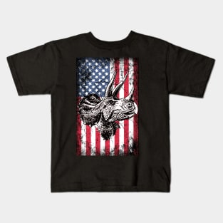 Patriotic Dinosaurs American Flag Kids T-Shirt